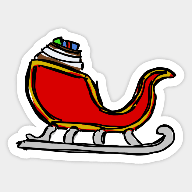 Sleigh Sticker by SpookyMeerkat